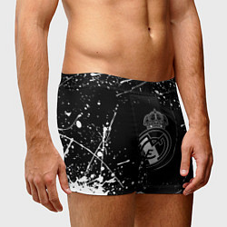 Трусы-боксеры мужские Real Madrid белые краски, цвет: 3D-принт — фото 2