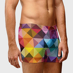Трусы-боксеры мужские Цветные квадраты, цвет: 3D-принт — фото 2