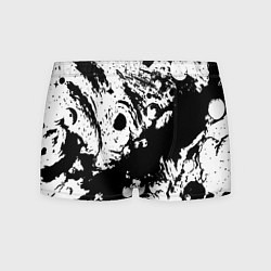 Мужские трусы Чёрный с белой абстракцией