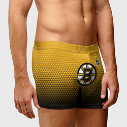 Трусы-боксеры мужские Бостон Брюинз - геометрический градиент, цвет: 3D-принт — фото 2
