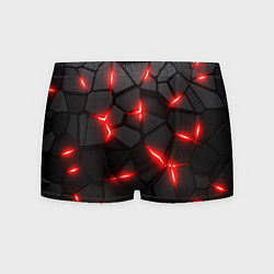 Трусы-боксеры мужские Красная неоновая броня, цвет: 3D-принт