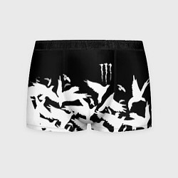 Трусы-боксеры мужские Monster energy crow, цвет: 3D-принт
