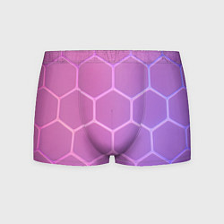 Мужские трусы Розовые неоновые соты