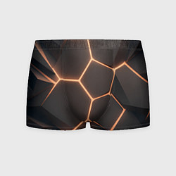 Трусы-боксеры мужские Серая текстура из сот, цвет: 3D-принт
