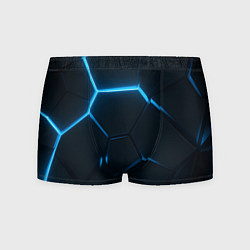 Мужские трусы Черные плиты с синим светом