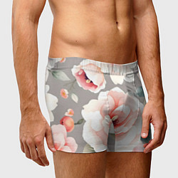 Трусы-боксеры мужские Нежные цветы, цвет: 3D-принт — фото 2
