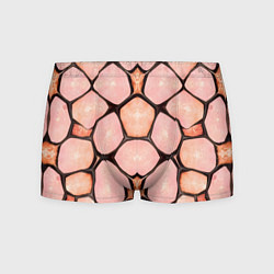 Трусы-боксеры мужские Розовые пятна жирафа, цвет: 3D-принт