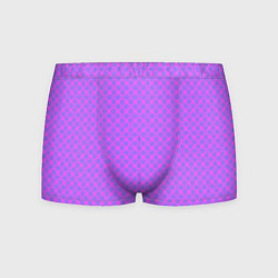 Мужские трусы Розовый сиреневый узор в клетку и горох