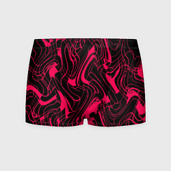 Мужские трусы Чёрно-розовый абстрактные линии