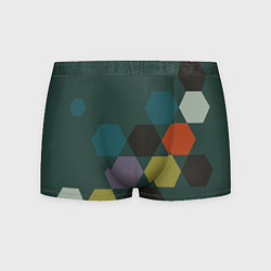 Трусы-боксеры мужские Кластер зеленая ночь, цвет: 3D-принт
