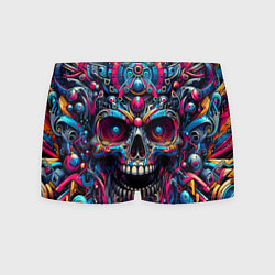 Мужские трусы Colorful cyber skull - pattern