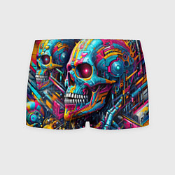 Мужские трусы Cyber skull - pattern
