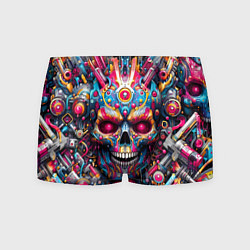 Мужские трусы Art cyber skull - ai art fantasy