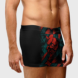 Трусы-боксеры мужские Демоны Oni - нейроарт, цвет: 3D-принт — фото 2