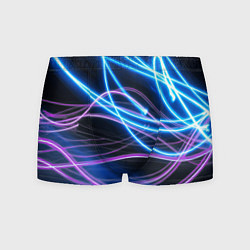 Мужские трусы Неоновая абстракция на темном