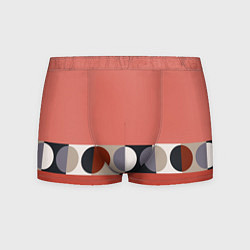 Трусы-боксеры мужские Луна Малевича розовый томат, цвет: 3D-принт