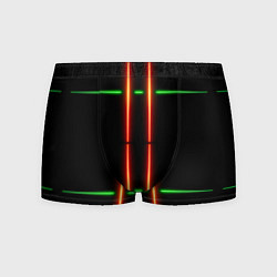 Трусы-боксеры мужские Neon green black red line, цвет: 3D-принт