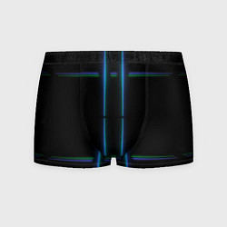 Мужские трусы Color black green blue lines