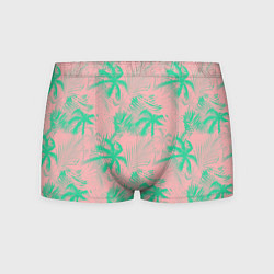 Трусы-боксеры мужские Palm turquoise pink, цвет: 3D-принт