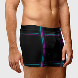 Трусы-боксеры мужские Neon pink light blue, цвет: 3D-принт — фото 2
