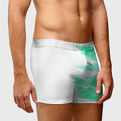 Трусы-боксеры мужские Color white light blue strip, цвет: 3D-принт — фото 2