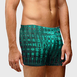Трусы-боксеры мужские Нефритовый зелёный абстракция, цвет: 3D-принт — фото 2