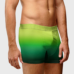 Трусы-боксеры мужские Градиент укропное зеленое омбре, цвет: 3D-принт — фото 2