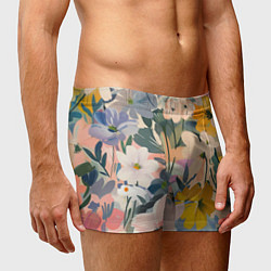 Трусы-боксеры мужские Цветы цветочки, цвет: 3D-принт — фото 2