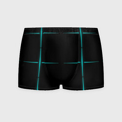 Трусы-боксеры мужские Color black blue stripes, цвет: 3D-принт