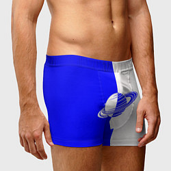 Трусы-боксеры мужские Сатурн сине-белый, цвет: 3D-принт — фото 2