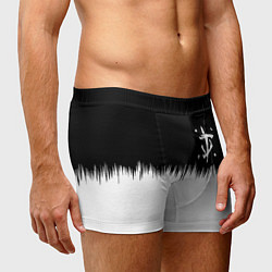 Трусы-боксеры мужские Doom краски черно белый, цвет: 3D-принт — фото 2