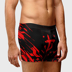 Трусы-боксеры мужские Doom geometry red steel, цвет: 3D-принт — фото 2
