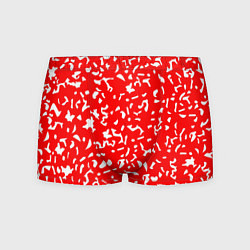 Трусы-боксеры мужские Красный яркий камуфляж, цвет: 3D-принт