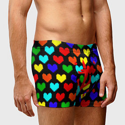 Трусы-боксеры мужские Doom love pixel pattern, цвет: 3D-принт — фото 2