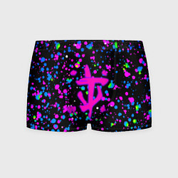 Трусы-боксеры мужские Doom цветные краски, цвет: 3D-принт