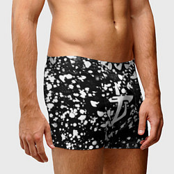 Трусы-боксеры мужские Дум белые брызги красок, цвет: 3D-принт — фото 2