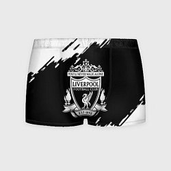 Трусы-боксеры мужские Liverpool белые краски штрихи, цвет: 3D-принт