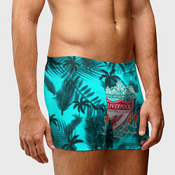 Трусы-боксеры мужские Ливерпуль голубые тропики, цвет: 3D-принт — фото 2