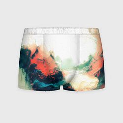 Трусы-боксеры мужские Абстракция с плавными формами краски, цвет: 3D-принт