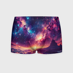 Трусы-боксеры мужские Фантастический космос вид с планеты, цвет: 3D-принт