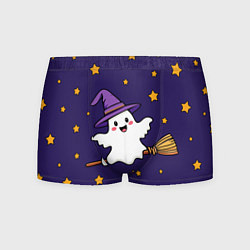 Мужские трусы Хэллоуин, привидение на метле