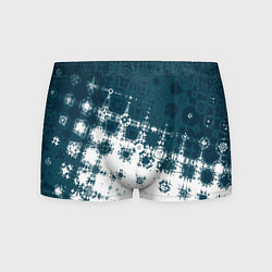 Трусы-боксеры мужские Узорчатая текстура сине-белая, цвет: 3D-принт