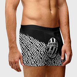 Трусы-боксеры мужские Ювентус надписи лого, цвет: 3D-принт — фото 2