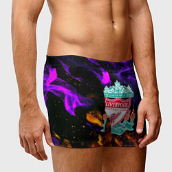 Трусы-боксеры мужские Ливерпуль огонь неон, цвет: 3D-принт — фото 2