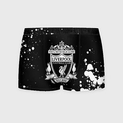 Трусы-боксеры мужские Liverpool белые текстура краски, цвет: 3D-принт