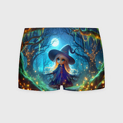 Трусы-боксеры мужские Ведьмочка-малютка в ночь на хэллоуин, цвет: 3D-принт