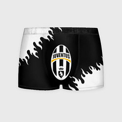 Трусы-боксеры мужские Juventus белый огонь текстура, цвет: 3D-принт