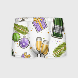 Трусы-боксеры мужские Новогодний вайб, цвет: 3D-принт