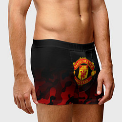 Трусы-боксеры мужские Манчестер Юнайтед камуфляж текстура, цвет: 3D-принт — фото 2