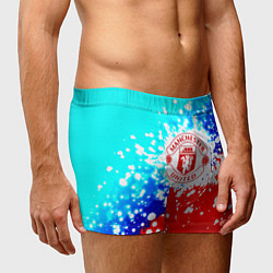 Трусы-боксеры мужские Манчестер Юнайтед неон, цвет: 3D-принт — фото 2